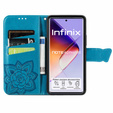 Etui z klapką do Infinix Note 40 Pro Plus, Butterfly, niebieskie