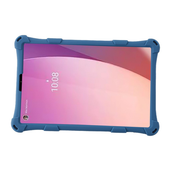 Etui do Lenovo Tab M9, pancerne z podstawką i paskiem, granatowe