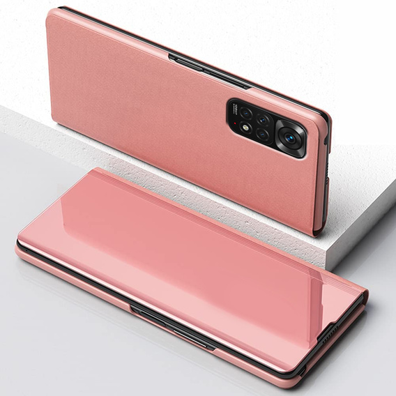 Etui do Xiaomi Redmi Note 11 / 11S, Clear View, różowe rose gold