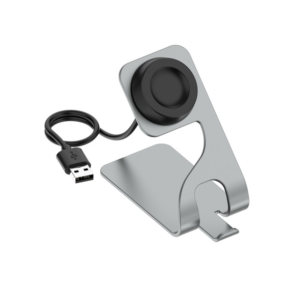 Ładowarka USB Stacja Dokująca do Huawei Watch 3 / 3 Pro / GT 2 Pro, Szara