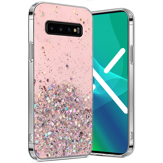 Etui do Samsung Galaxy S10 5G, Glittery, różowe