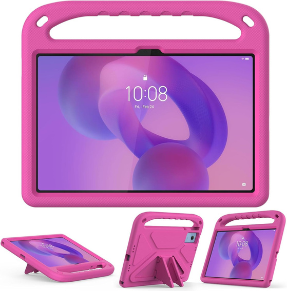 Etui dla dzieci do Lenovo Idea Tab 11" 2025 TB336FU TB336ZU, dziecięce z uchwytem, różowe