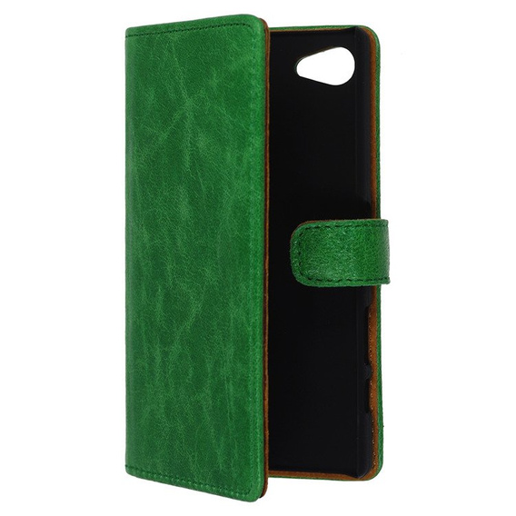 SHTL Etui Genuine Leather Wallet Case do Sony Xperia Z5 Compact - Green