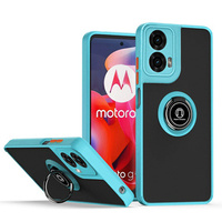 Etui do Motorola Moto G24 / G24 Power / G04, Frosted Ring, niebieskie