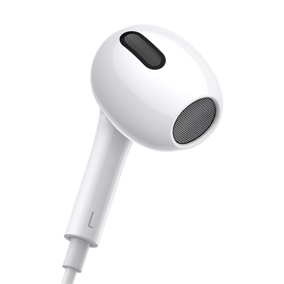 Baseus Encok H17 – słuchawki douszne z mikrofonem mini jack 3,5 mm białe