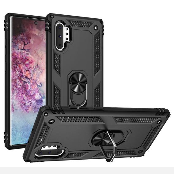 Etui pancerne do Samsung Galaxy Note 10+ Plus, Nox Case Ring, czarne