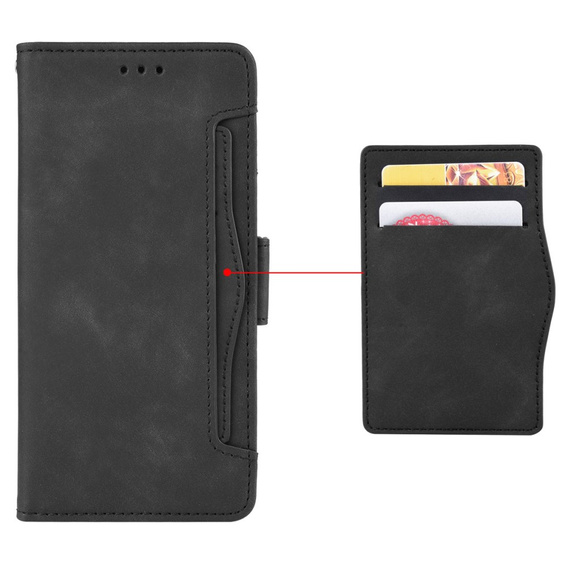Etui z klapką do Xiaomi 14 Ultra, Card Slot, czarne