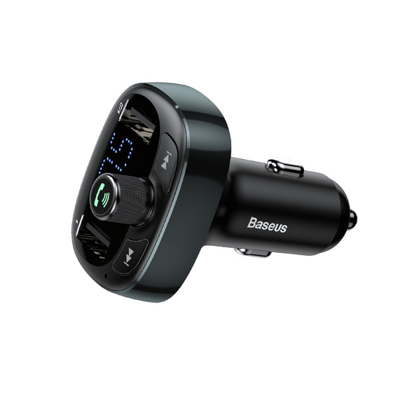 Baseus transmiter samochodowy FM T‑Shaped S‑09 Bluetooth MP3 - Czarny