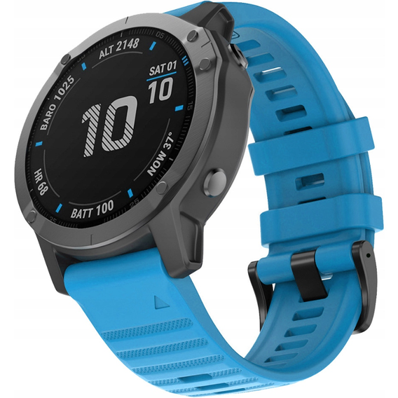 Pasek Silikonowy QucikFit 22mm do Garmin Fenix, Niebieski
