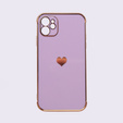 Etui do Apple iPhone 11, Electro heart, fioletowe