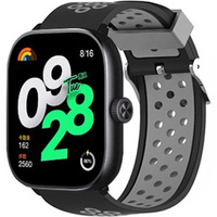 Pasek Silikonowy do Xiaomi Redmi Watch 4, Czarny/Szary