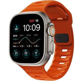 Pasek Silikonowy do Apple Watch 1/2/3/4/5/6/7/8/9/10/11/SE Ultra 1/2/3 42/44/45/46/49mm, Pomarańczowy