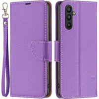 Etui z klapką do Samsung Galaxy A34 5G, Wallet Litchi Magnet, fioletowe