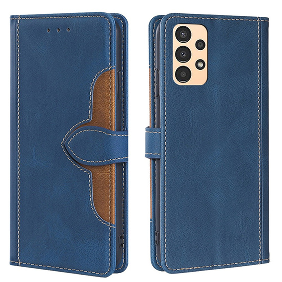 Etui Wallet do Samsung Galaxy A13 4G, Hat Pattern, Blue