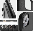 Etui skórzane do iPhone 16 Pro, ERBORD Leather MagSafe, czarne + Szkło na ekran