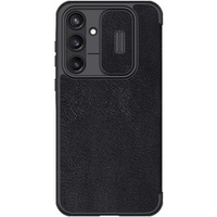 Etui z klapką NILLKIN do Samsung Galaxy A55, CamShield Qin Pro, skórzane, czarne