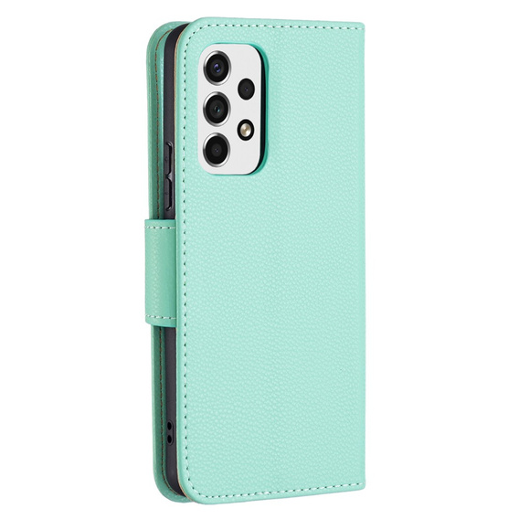 Etui Litchi Wallet with Strap do Samsung Galaxy A53 5G, Green