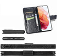 Etui z klapką do Motorola Moto E14, Butterfly, czarne