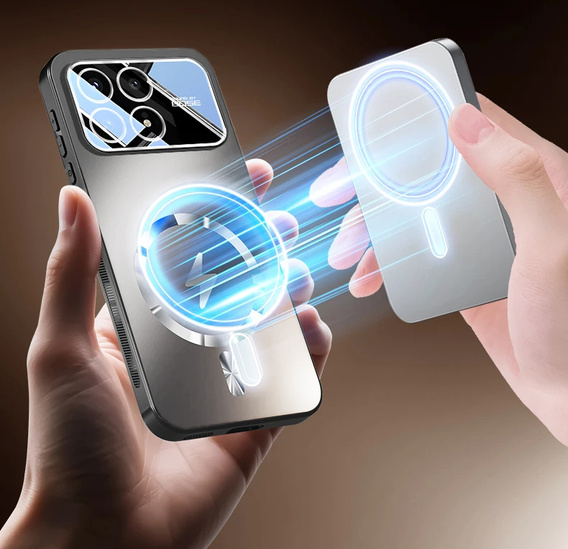 Etui ochronne do Xiaomi Poco F8 Pro, do MagSafe, szare