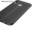 Czarne Etui Football Grain TPU Case do Huawei P20 Lite