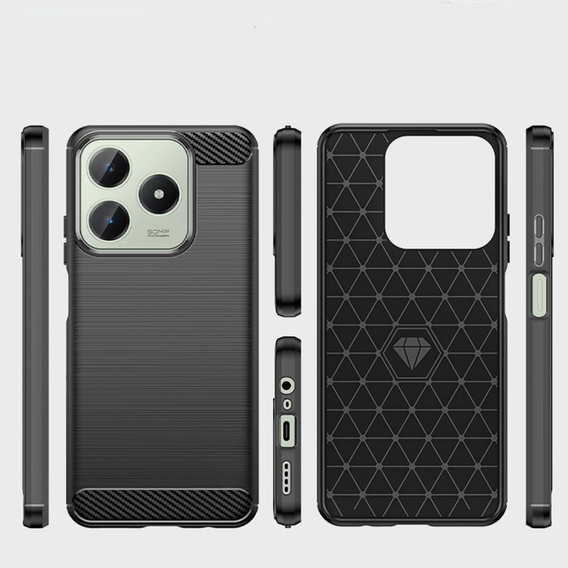 Etui do Realme C63, Carbon, czarne