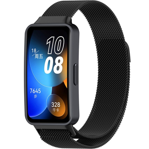 Bransoleta Milanese do Huawei Band 8 / Huawei Band 9 / Huawei Band 10, Czarna