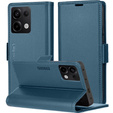 Etui do Xiaomi Redmi Note 13 Pro 4G / Xiaomi Redmi Note 14S / Xiaomi Poco M6 Pro 4G, ERBORD Glossy Litchi, portfel z klapką, niebieskie