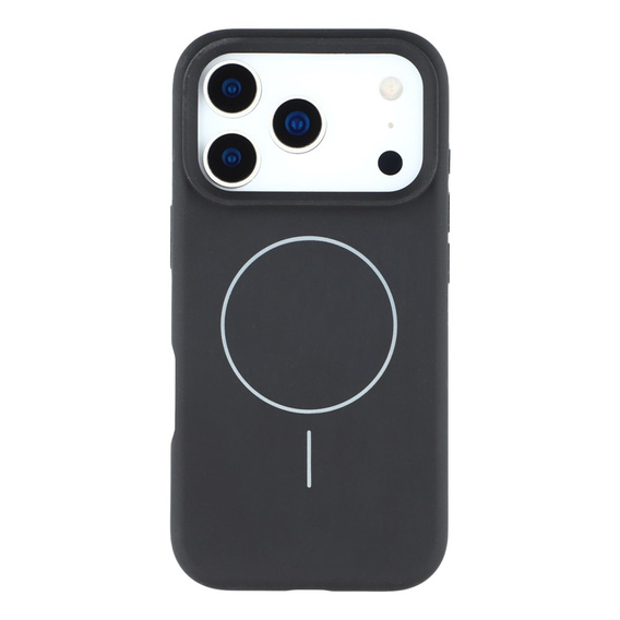Etui silikonowe do iPhone 17 Pro Max - kompatybilne z MagSafe, antywstrząsowe, czarne