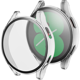 2w1 Etui + Szkło Hartowane do Samsung Galaxy Watch 4 40mm, Przezroczyste