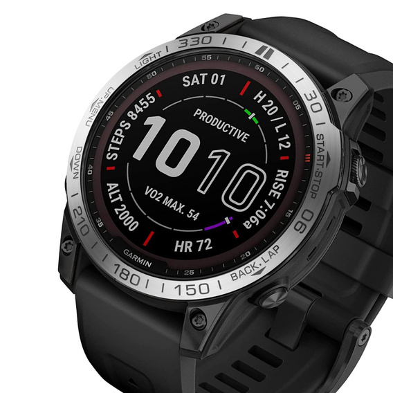 Nakładka Bezel Ring do Garmin Fenix 7, Silver/Grey