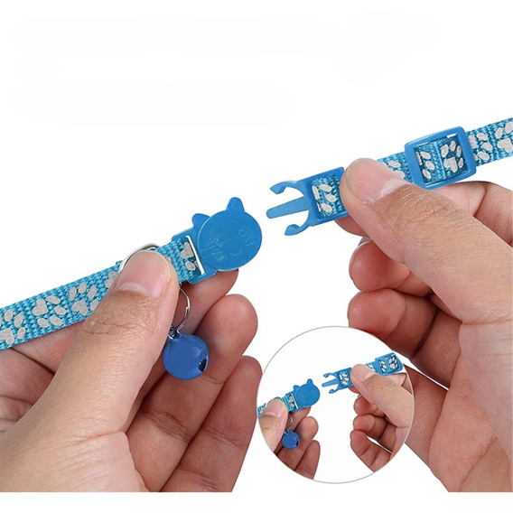 Etui Obroża nylonowa z dzwoneczkiem do Apple AirTag 2 / 1, Niebieska