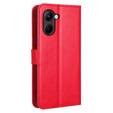Etui z klapką do Realme C33, Crazy Horse Wallet, czerwone