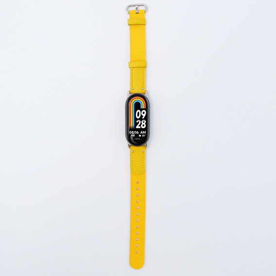 Pasek nylonowy do Xiaomi Smart Band 10 / 9 / 8, Żółty