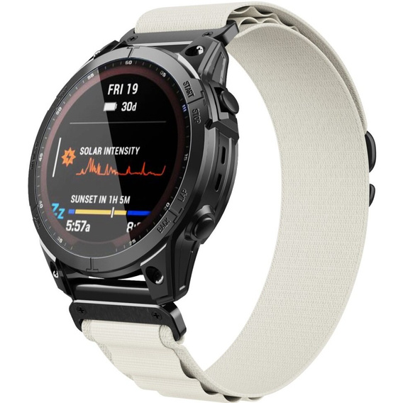 Pasek Nylonowy Quickfit do Garmin Fenix 5X/6X/6X PRO/7X, Biały