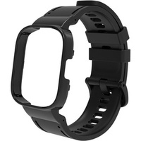 Pasek Silikonowy z Etui do Xiaomi Redmi Watch 3 Active, Czarny