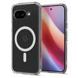 Etui z MagSafe Spigen do Google Pixel 9A, Ultra Hybrid, przezroczyste / białe + Szkło Hartowane 9H