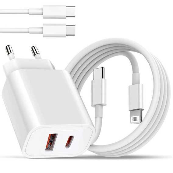 SZYBKA ŁADOWARKA USB-C 20W + KABEL 1M do IPHONE X 11 12 13 14 Pro Max