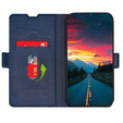 Etui z klapką do Motorola Moto G22, Magnetic Clasp, granatowe