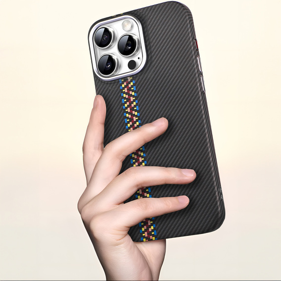 Etui do iPhone 15 Pro, Carbon Fiber MagSafe, czarne