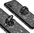 Etui do Xiaomi Redmi 9A, Bling brokat, Czarne