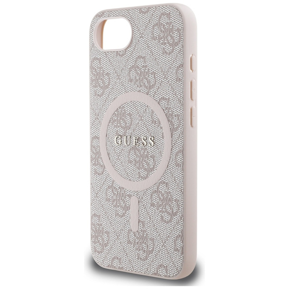 Etui GUESS do iPhone 16E, 4G Ring Classic Logo, różowe