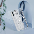 Etui do iPhone 16, Electro MagSafe, srebrne + Szkło na ekran
