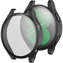2w1 Etui + Szkło Hartowane do Samsung Galaxy Watch 4 44mm, Czarne