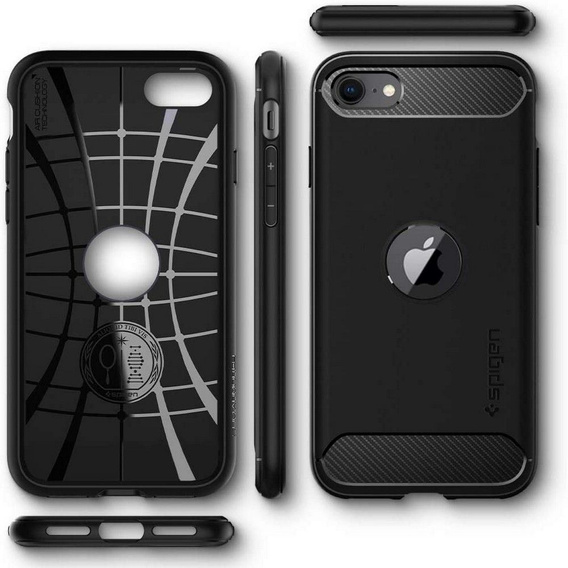 Etui Spigen Rugged Armor do iPhone SE 2020/2022 – kolor Black