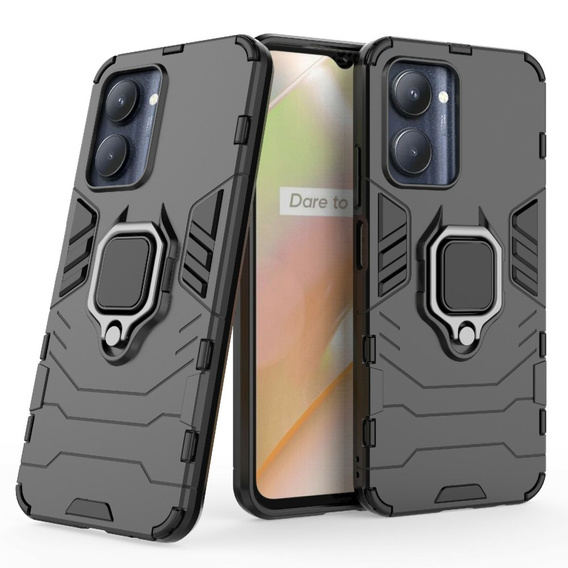 Etui do Realme C33, Kickstand Ring, czarne