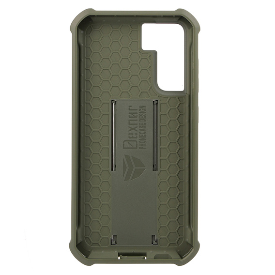 Etui pancerne do Samsung Galaxy S21 FE, Dexnor Full Body, zielone