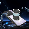 Etui do Xiaomi Poco M7 Pro 5G, z blaszką magnetyczne, przezroczyste / czarne