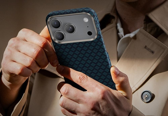 Etui BENKS C1 do iPhone 17 Pro, Kevlar Aramid Fiber, do MagSafe – niebieskie