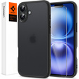 Etui Spigen do iPhone 16, Ultra Hybrid, czarne + Szkło hartowane