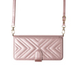 Etui z klapką do Realme 14 Pro+ 5G, Crossbody Leather Wallet, różowe rose gold
